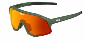 KOO Demos Green Matt Sunglasses (Orange Mirror Lens)