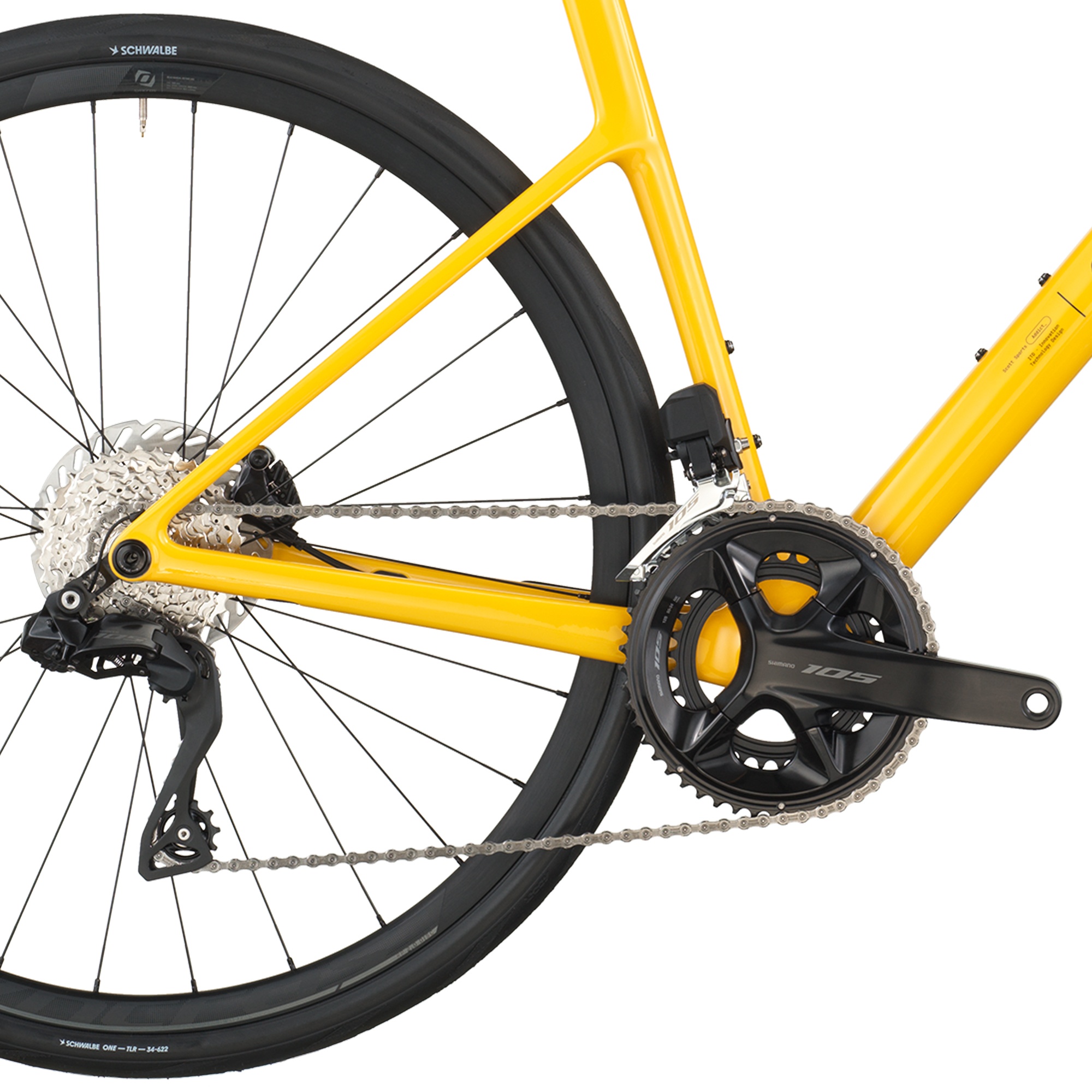 Scott Addict 40 105 Di2 R7150 (2026) Vivid Yellow - Image 3