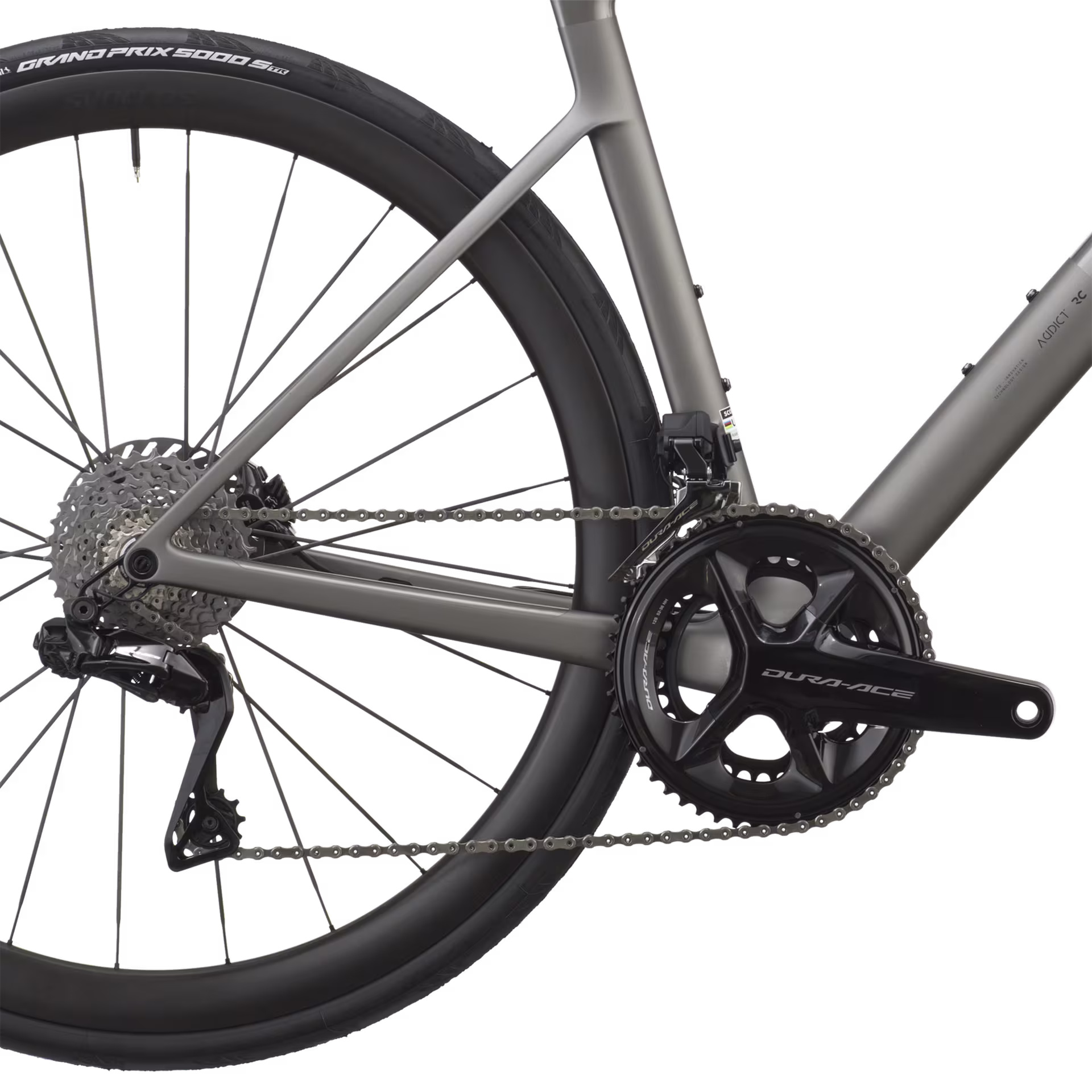 Scott Addict RC Team (2027) Rainbow White road bike