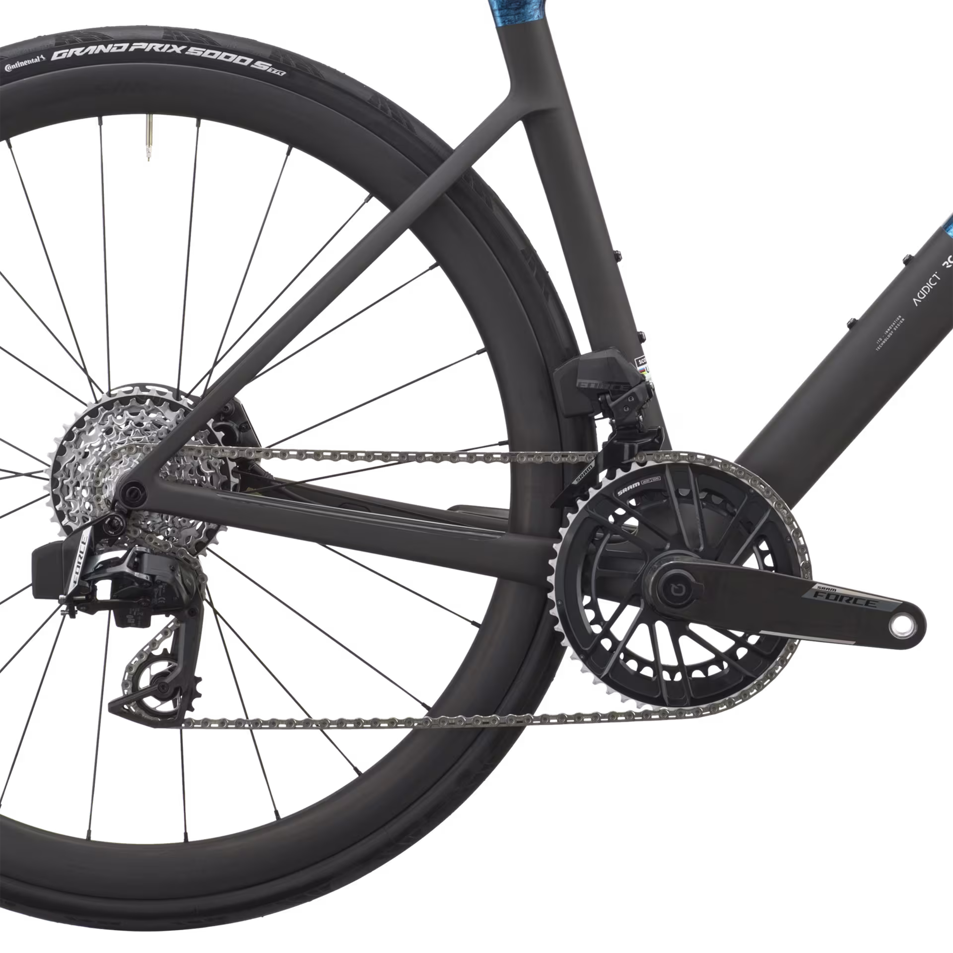 Scott Addict RC Team (2027) Watery Blue/Carbon Black road bike