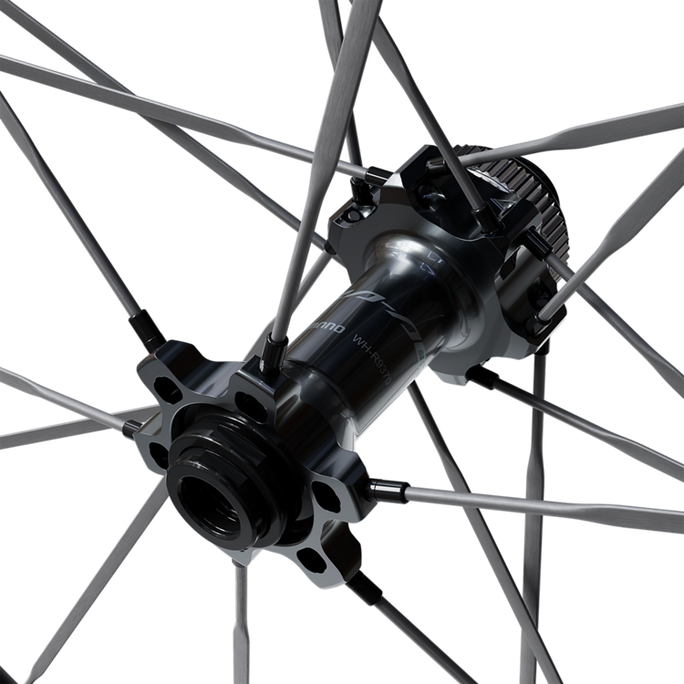 Dura-Ace WH-R9370 front hub with carbon spokes