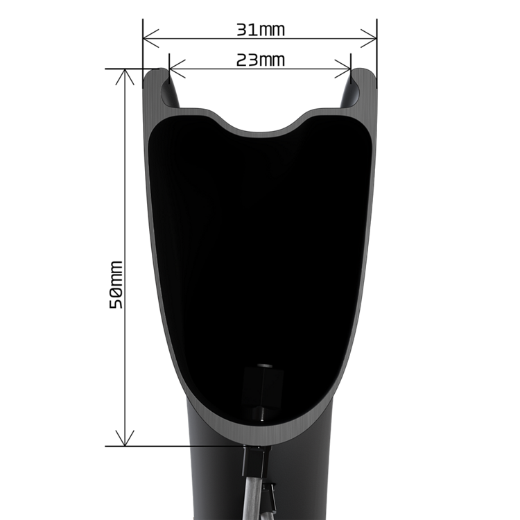 Dura-Ace C50 50 mm hooked tubeless rim detail