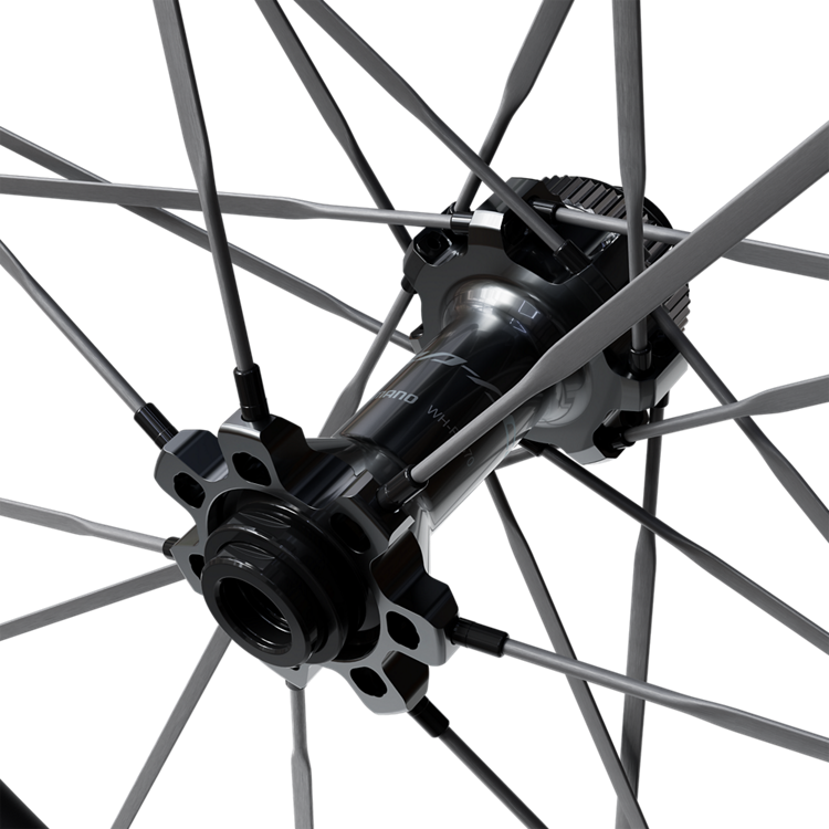 Dura-Ace WH-R9370 front hub with carbon spokes