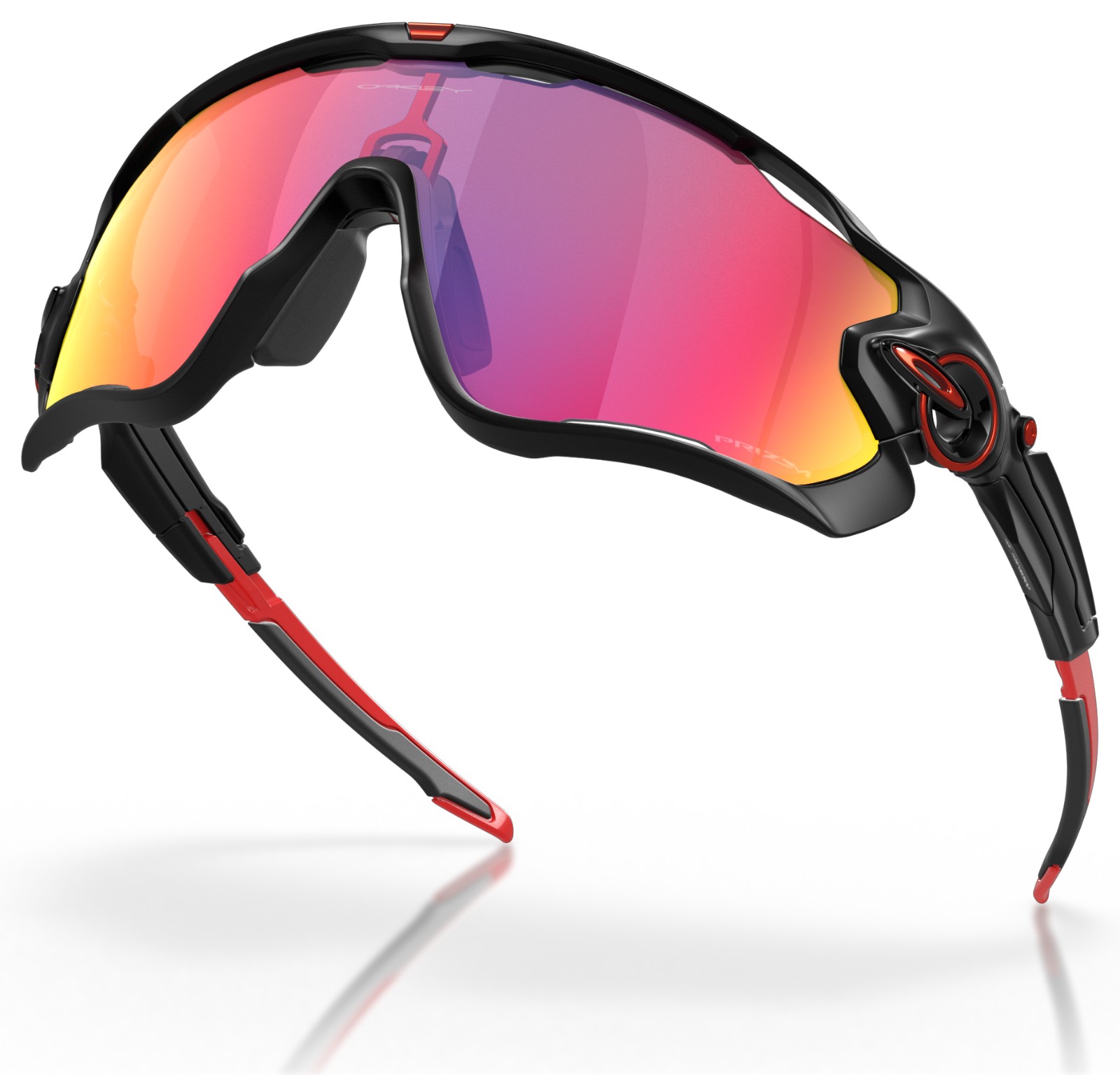 Oakley Jawbreaker Matte Black Prizm Road rear three-quarter view