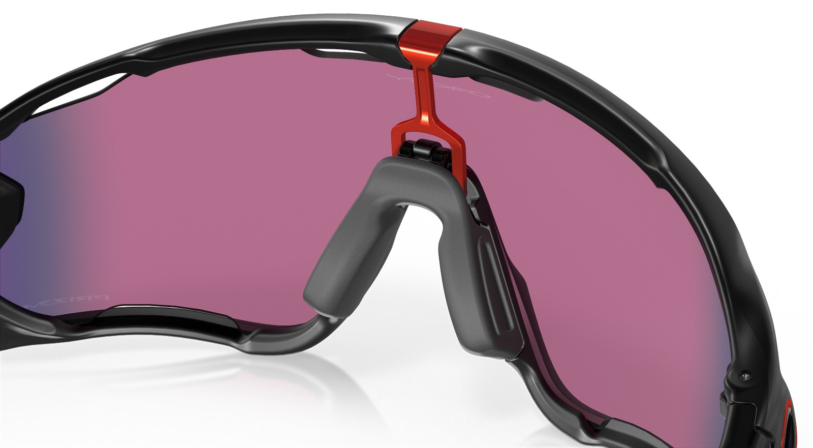 Oakley Jawbreaker Matte Black Prizm Road nosepad detail