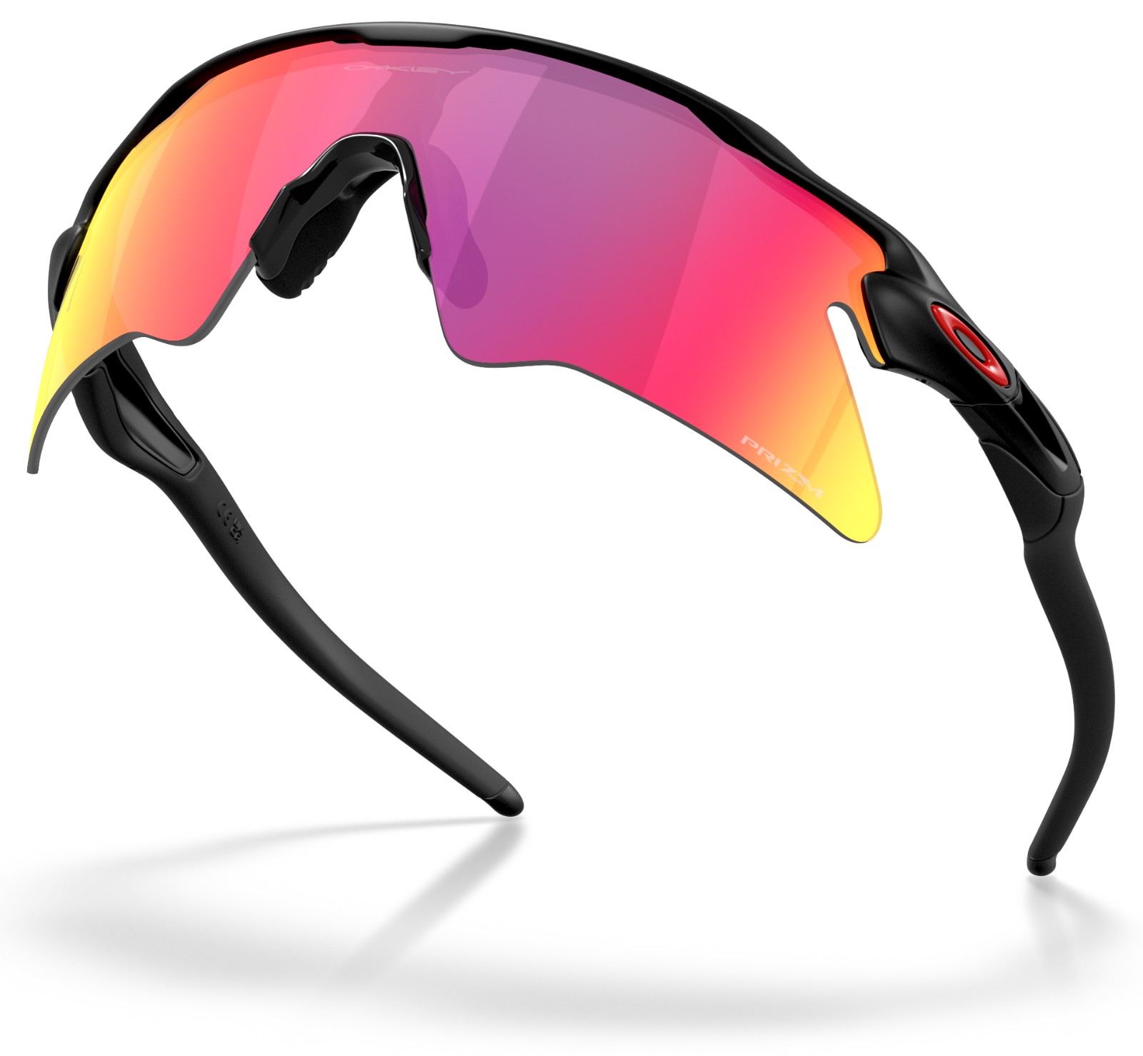 Oakley Radar EV Heater Matte Black Prizm Road rear three-quarter view
