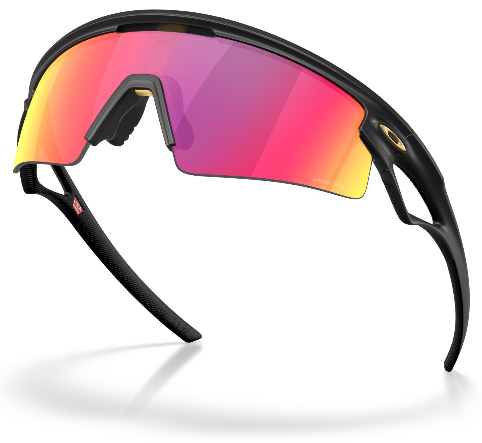 Oakley Sphaera Strike Matte Black Prizm Road rear three-quarter view