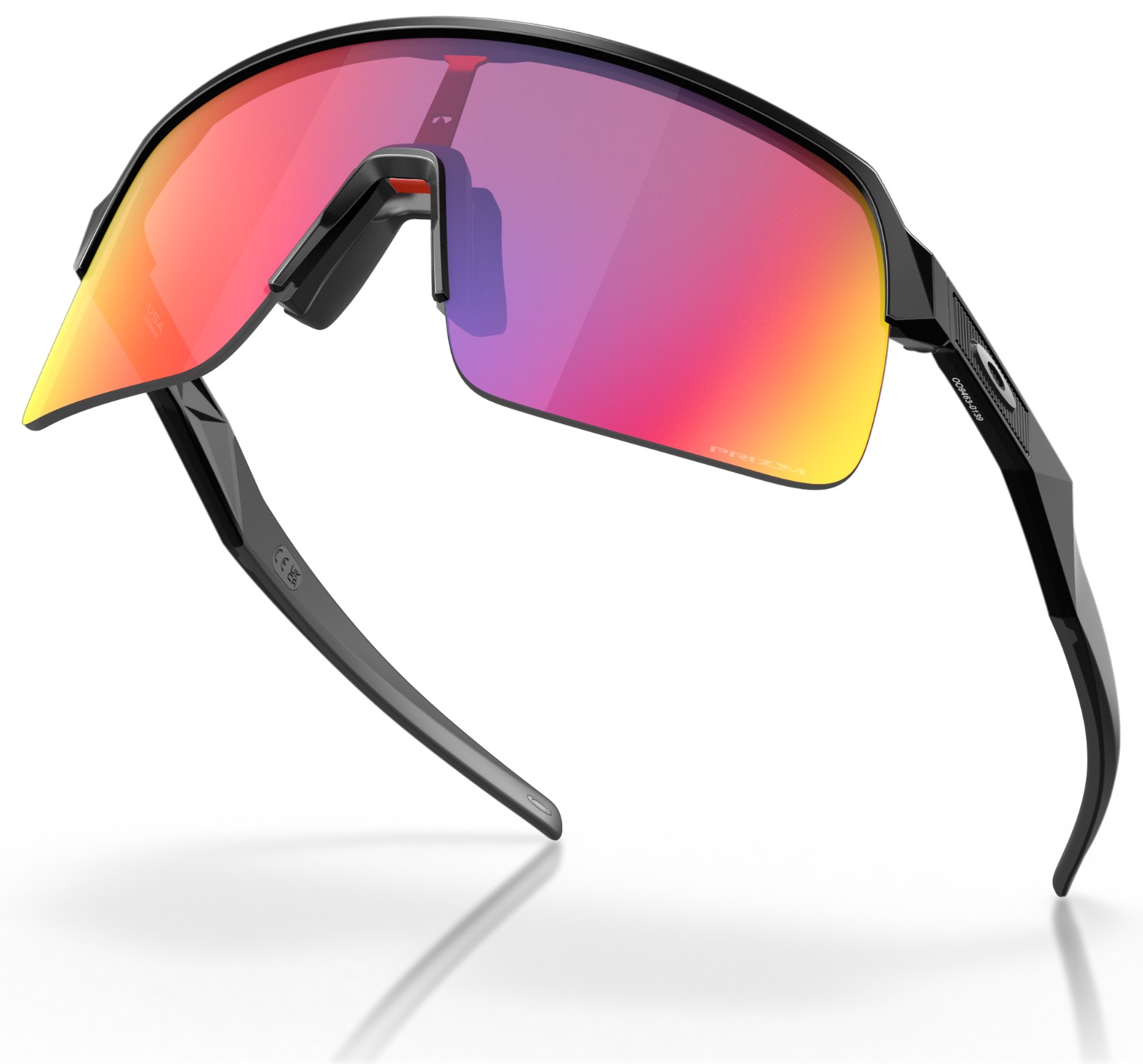 Oakley Sutro Lite Matte Black Prizm Road rear three-quarter view