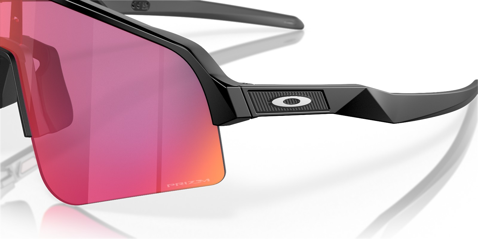 Oakley Sutro Lite Sweep Matte Black Prizm Road - lens and frame detail Oakley Sutro Lite Sweep Matte Black Prizm Road lens and frame detail