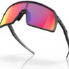 Oakley Sutro Matte Black Prizm Road - rear three-quarter view Oakley Sutro Matte Black Prizm Road rear three-quarter view