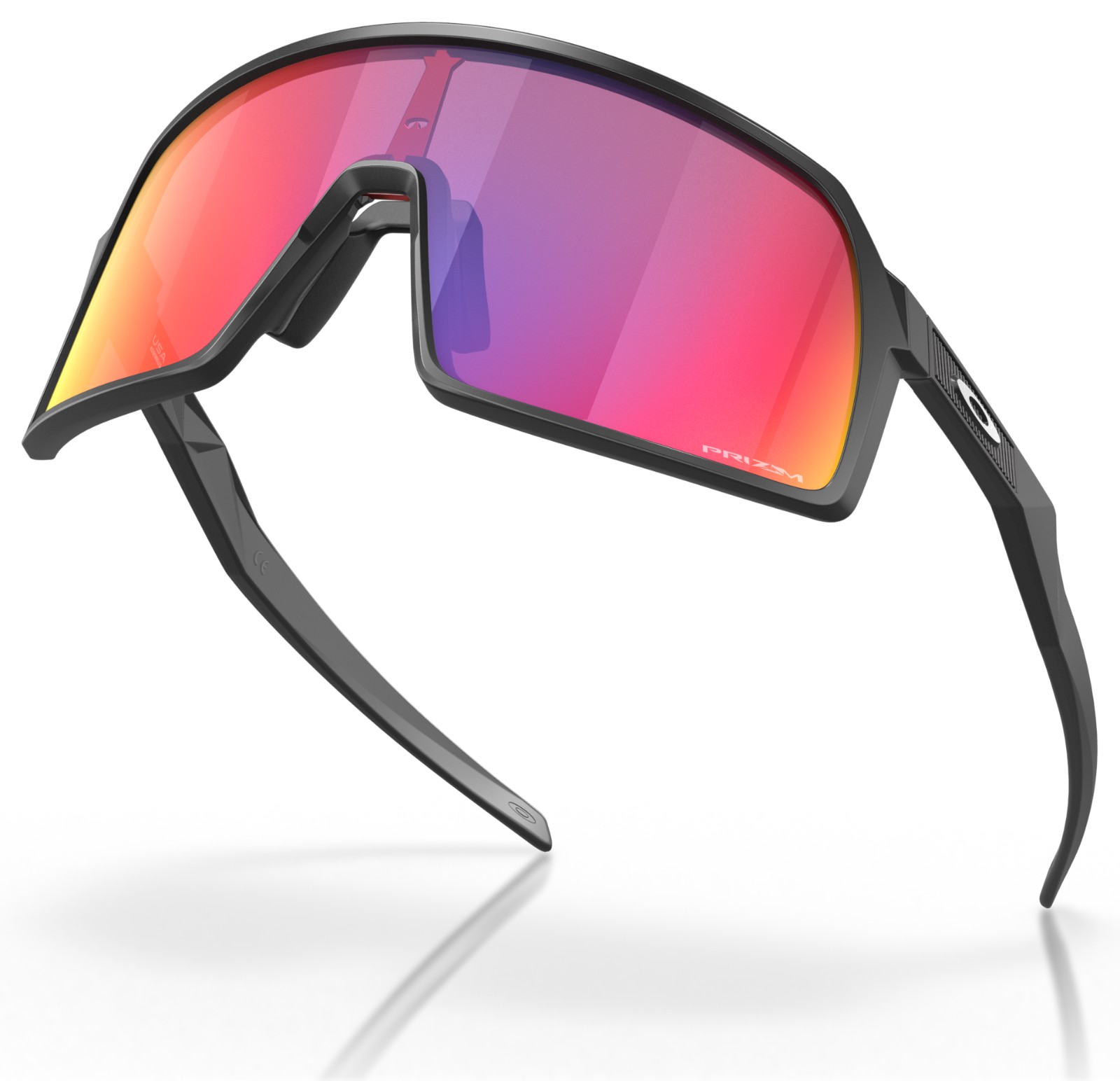 Oakley Sutro S Matte Black Prizm Road rear three-quarter view