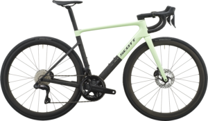 Scott Addict RC 20 (2027) Cream Green road bike, drive side