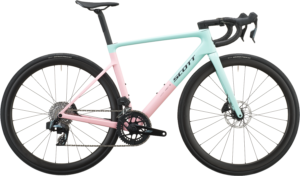 Scott Addict RC 25 (2027) Gelato Pink & Blue road bike, drive side