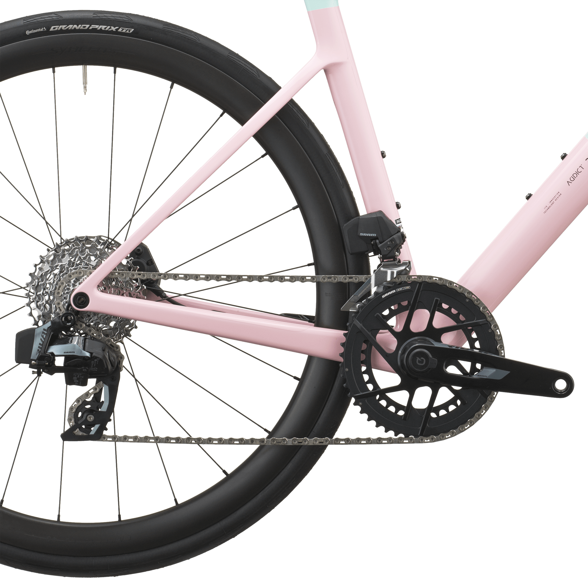 Scott Addict RC 25 (2027) SRAM Rival eTap AXS rear derailleur and cassette