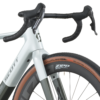 Carbon fork and front wheel detail Carbon fork and front wheel detail