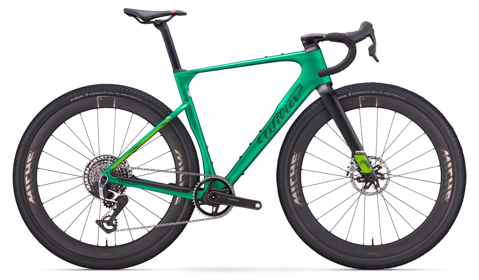 Wilier Rave SLR iD2 – Shimano GRX Di2 1×12 – Pixel Green Wilier Rave SLR iD2 in Pixel Green