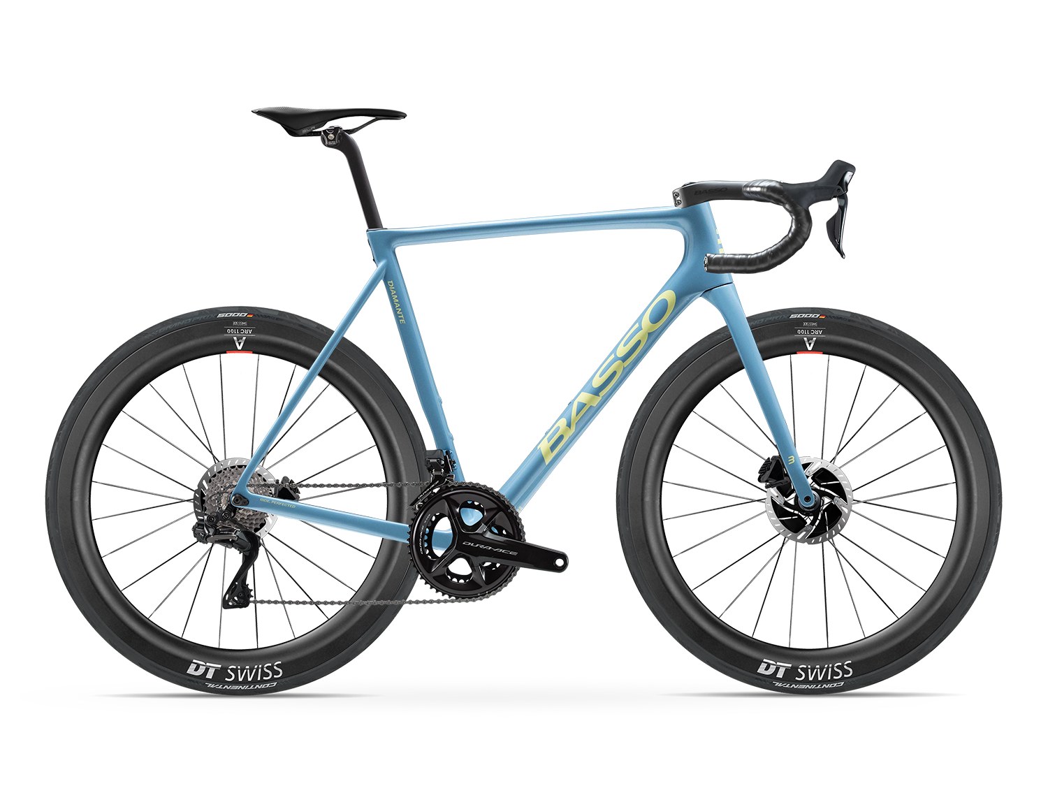 Basso Diamante Shimano Dura-Ace Di2 in Pacific Lime with DT Swiss ARC 1100 55mm wheels