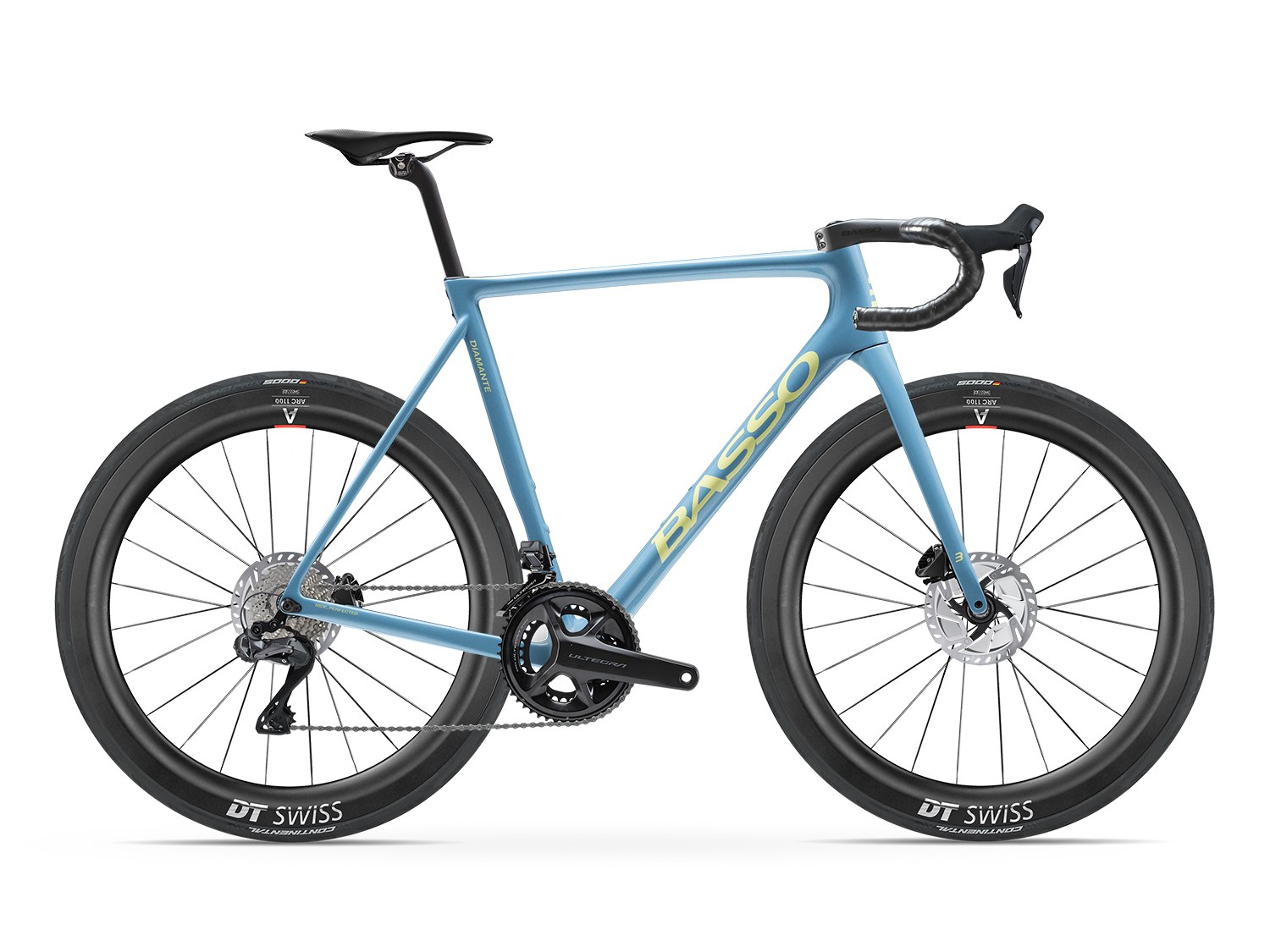 Basso Diamante Shimano Ultegra Di2 in Pacific Lime with DT Swiss ARC 1100 55mm wheels