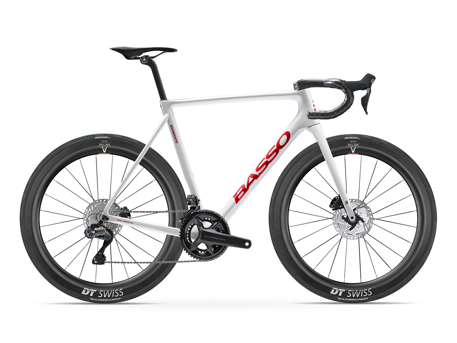 Basso Diamante Shimano Ultegra Di2 in White Fire with DT Swiss ARC 1100 55mm wheels