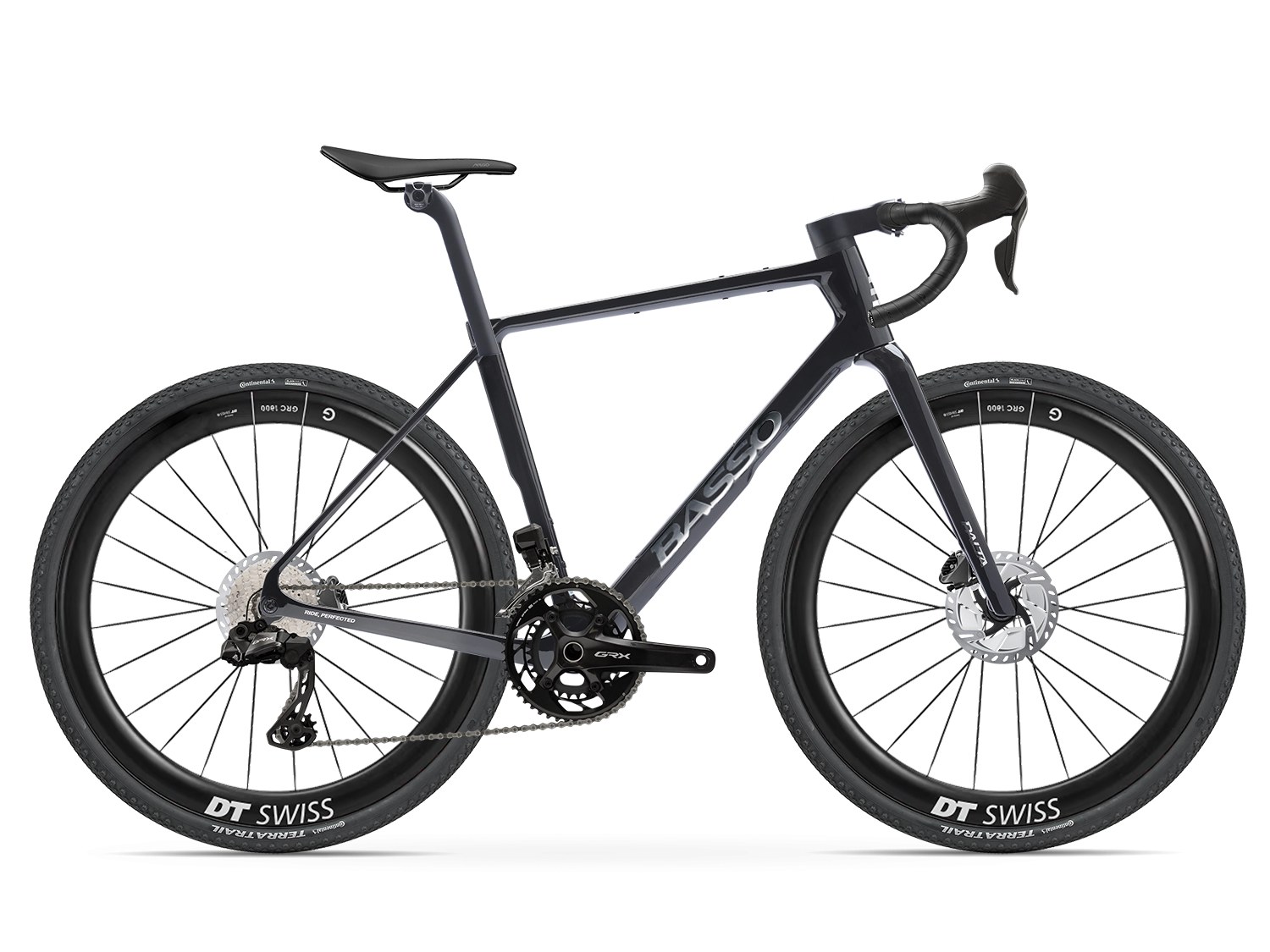 Basso Palta III Shimano GRX 825 Di2 in Carbon Chrome with DT Swiss GRC 1600 wheels