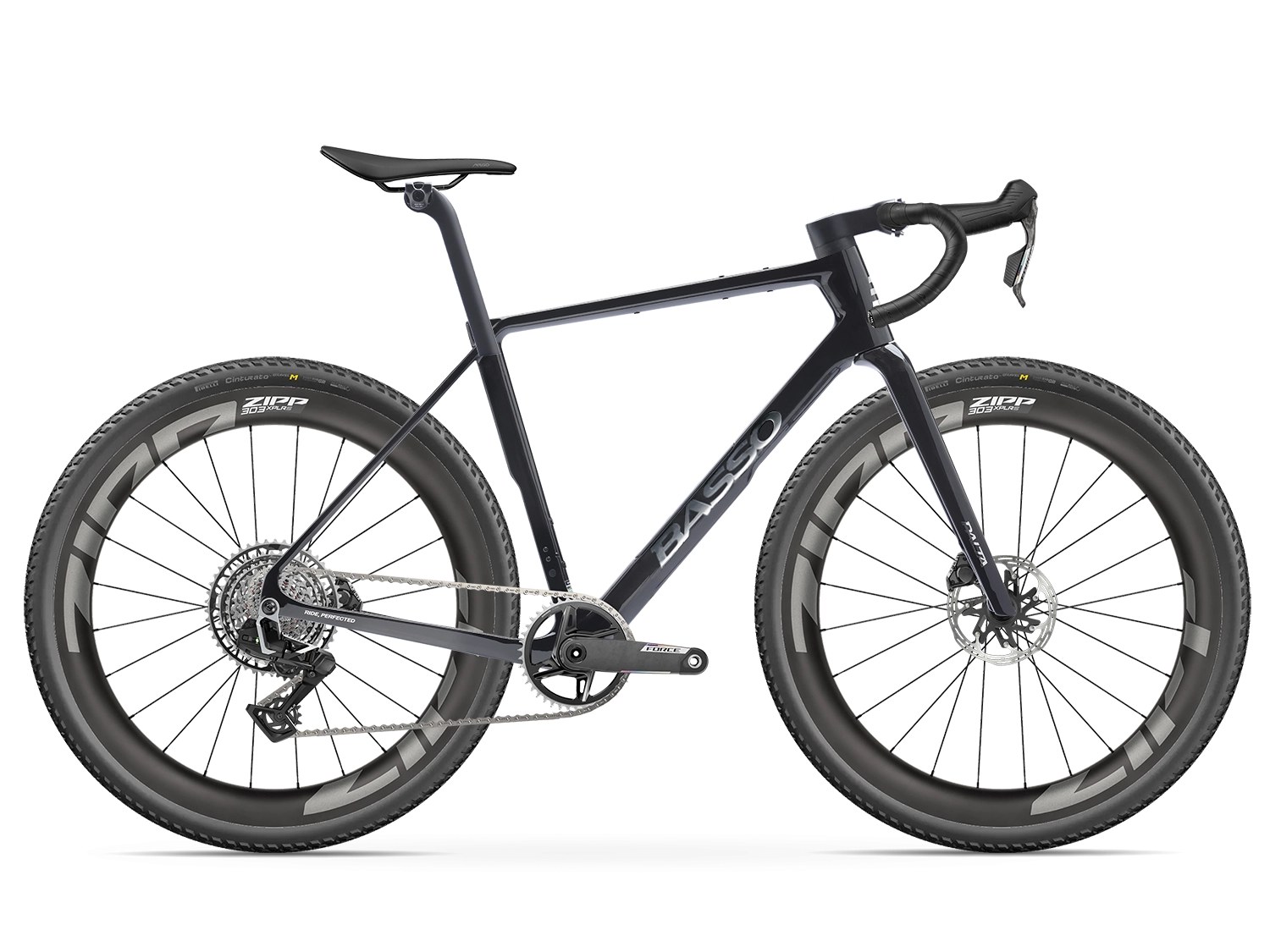 Basso Palta III SRAM Force XPLR AXS in Carbon Chrome with Zipp 303 XPLR S wheels