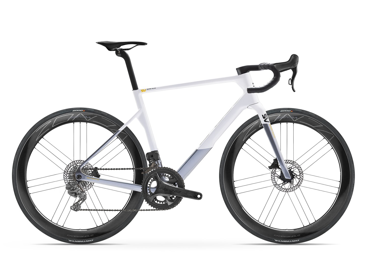 Basso SV Campagnolo Record 13 in Élan White with Campagnolo Zonda Carbon wheels