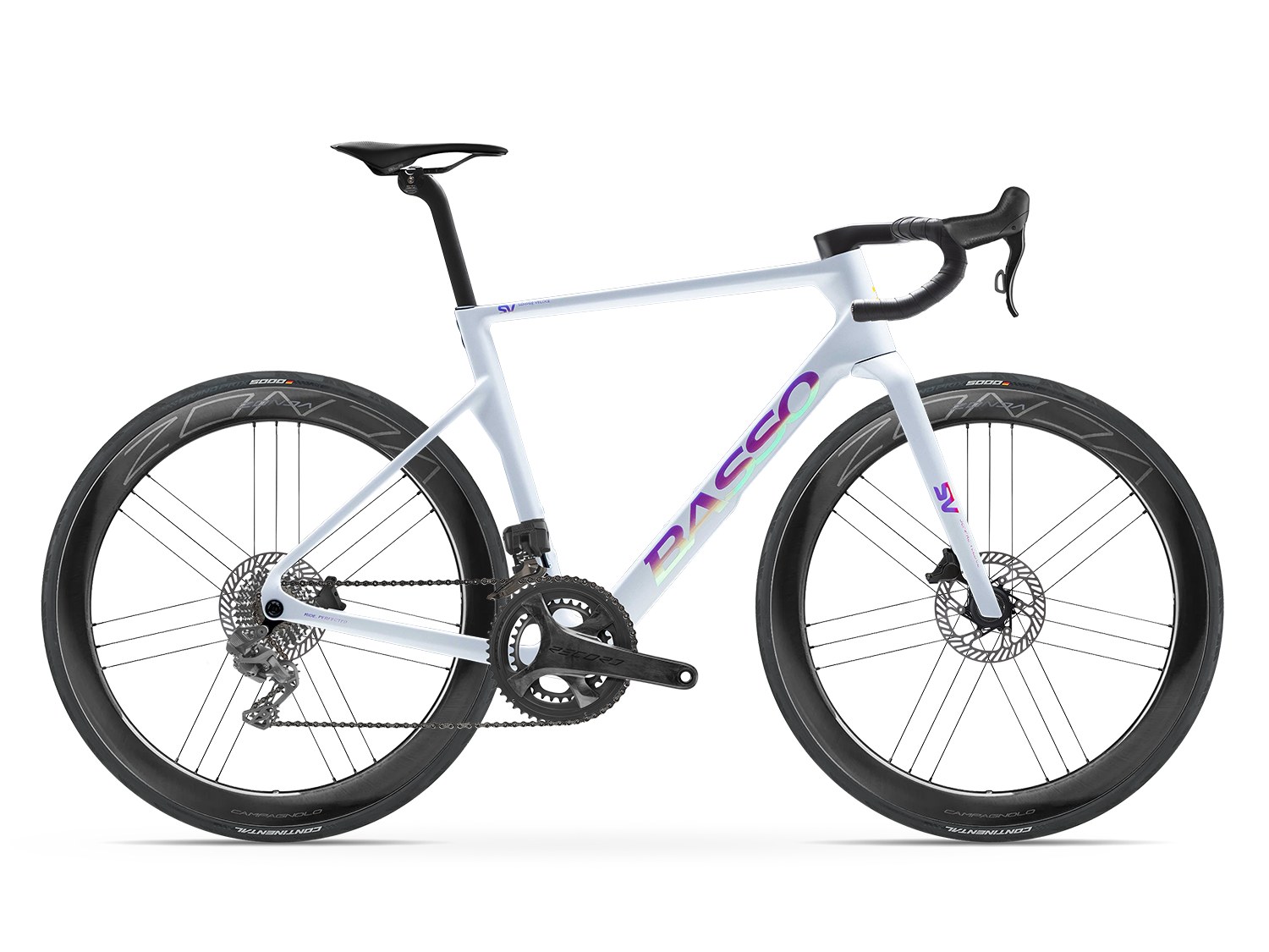 Basso SV Campagnolo Record 13 in Zenith White with Campagnolo Zonda Carbon wheels