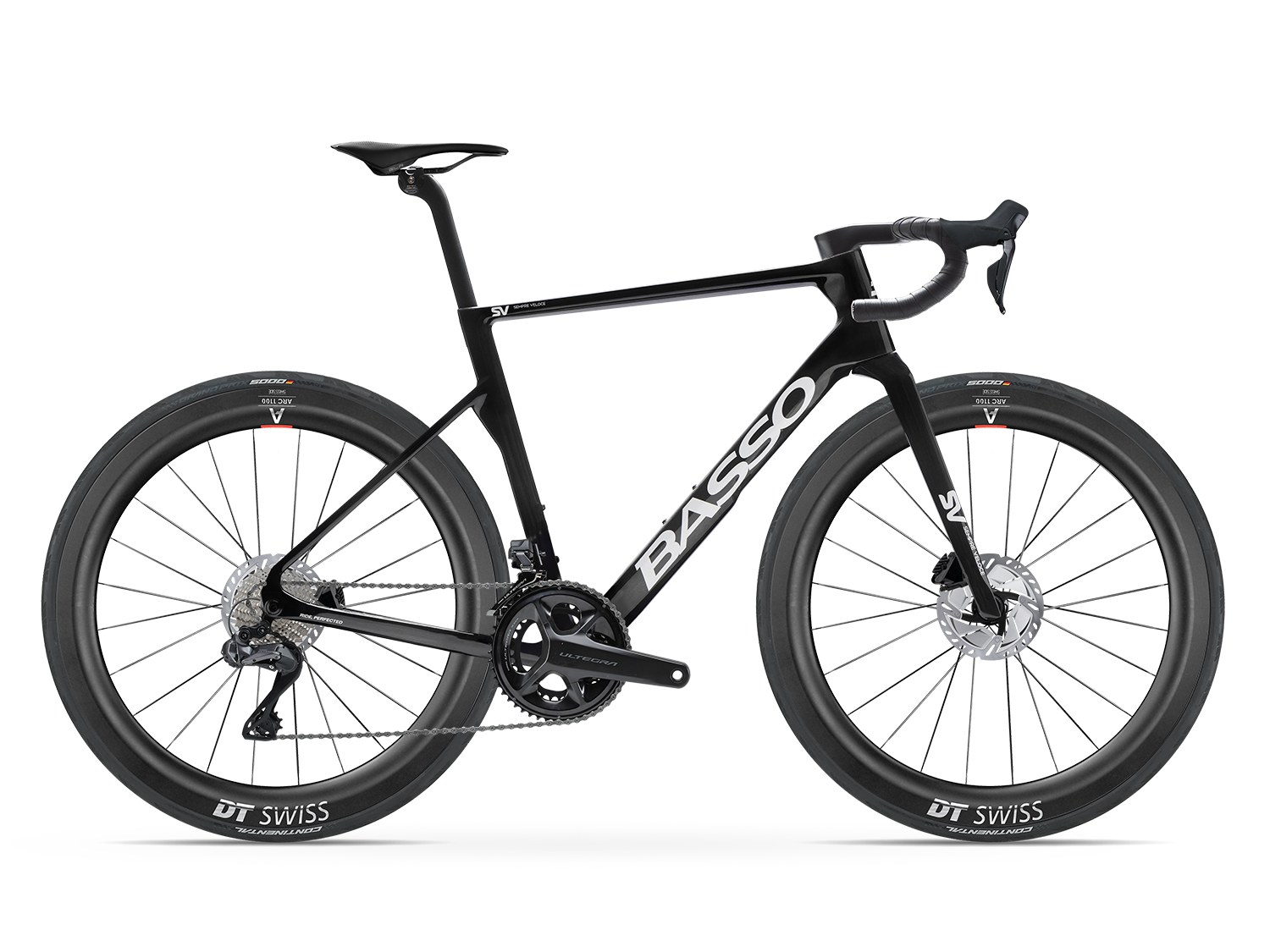 Basso SV Shimano Ultegra Di2 in Pure Black with DT Swiss ARC 1100 55mm wheels