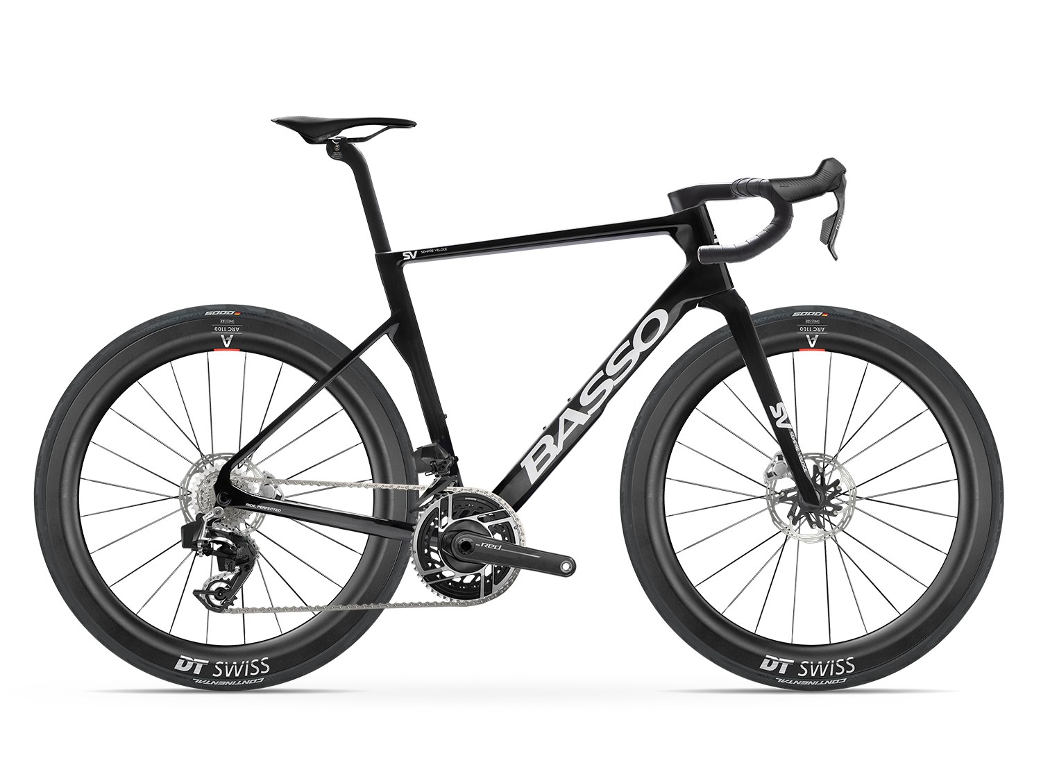 Basso SV SRAM Red AXS in Pure Black with DT Swiss ARC 1100 55mm wheels
