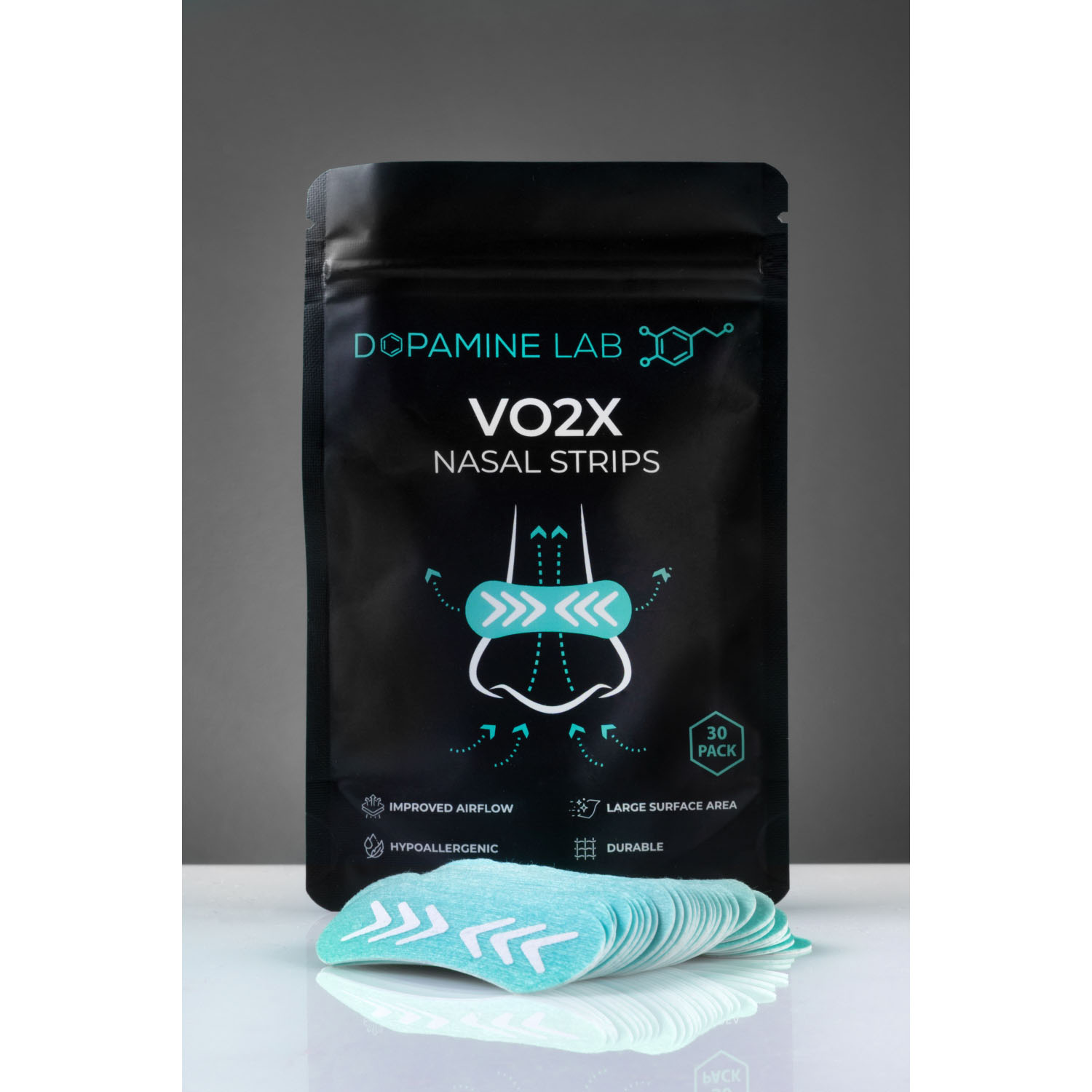 Dopamine Lab VO2X Nasal Strips 30 pack in Blue