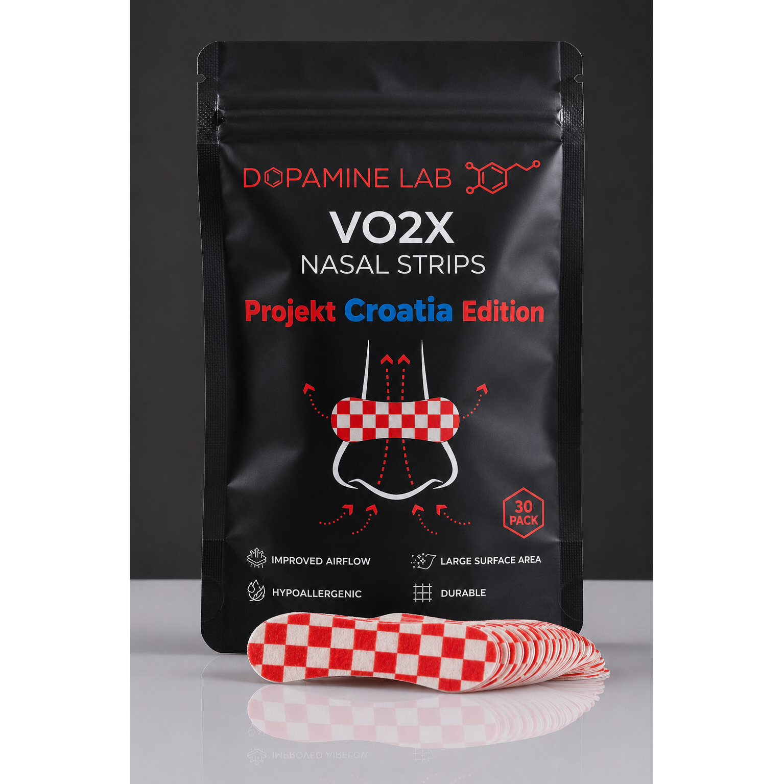 VO2X nasal strips Projekt Croatia Edition 30 pack