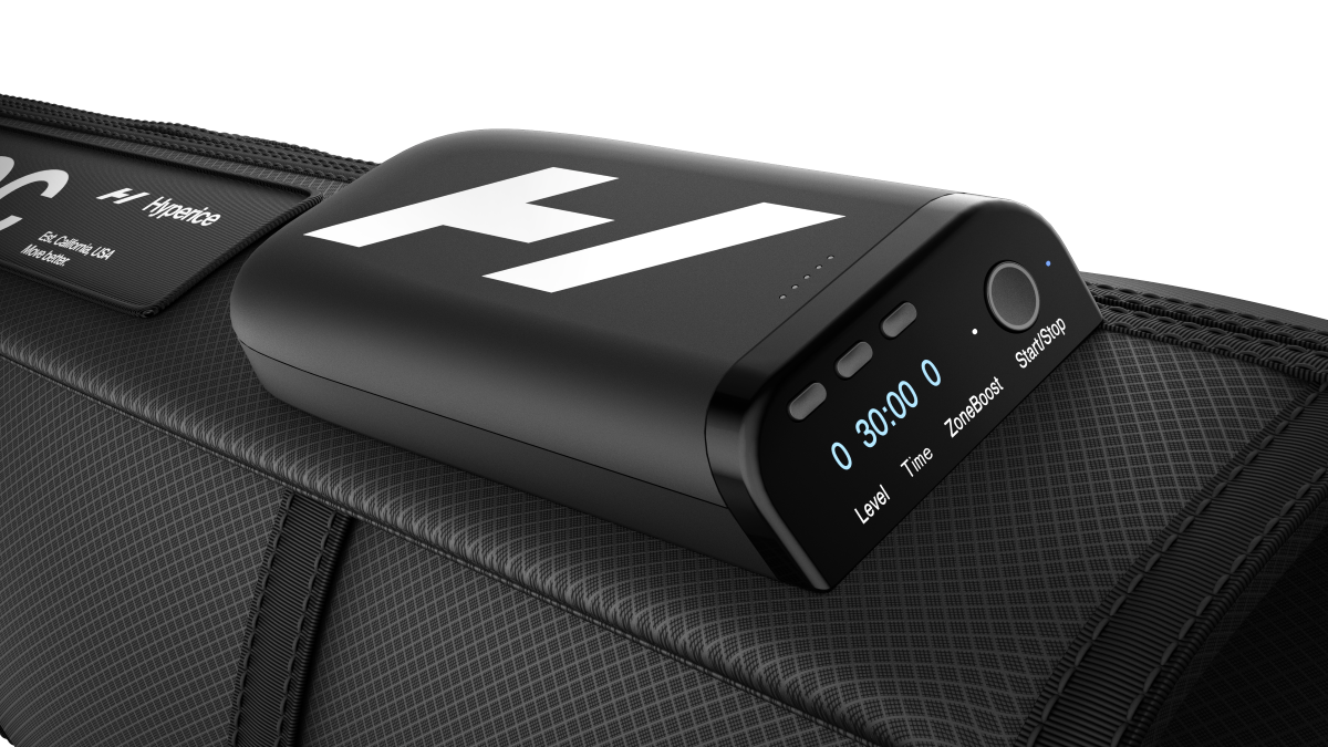 Normatec Elite Legs with built-in controls